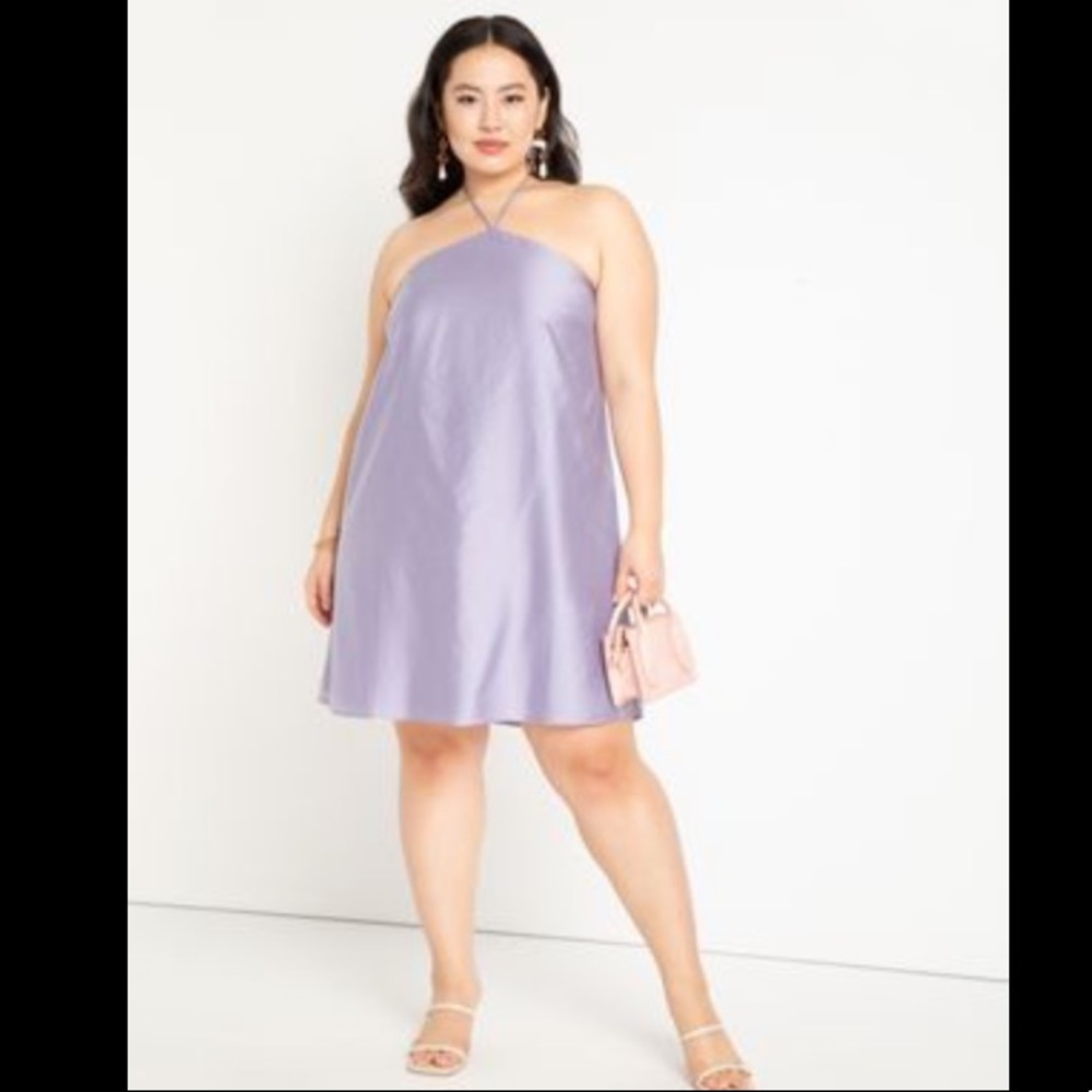 Very Peri Halter Dress